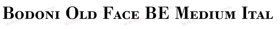 Bodoni Old Face BE Medium Italic Oldstyle Figures字体转换